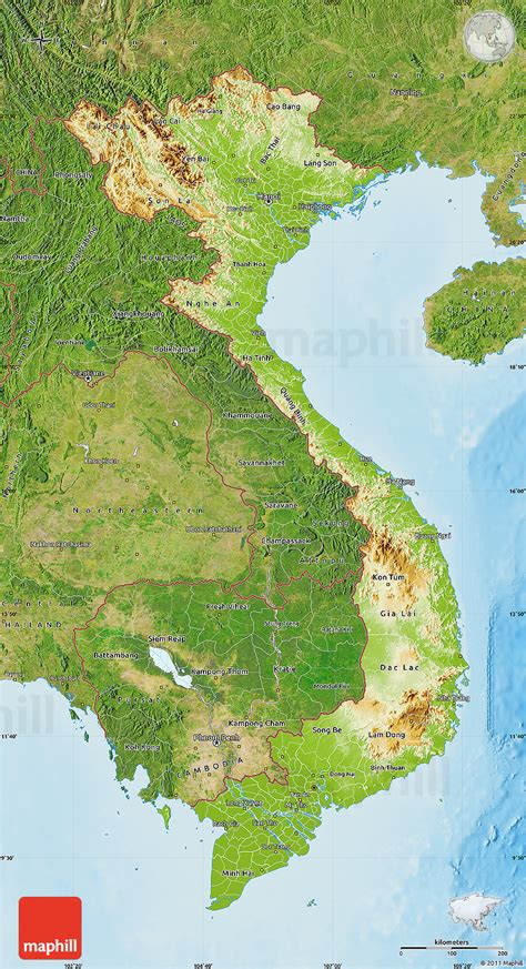 Vietnam Physical Wall Map By Graphiogre Mapsales Vrogue Co