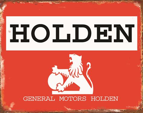 Holden Gm Red Tin Sign Mainly Nostalgic Retro Tin Signs And More