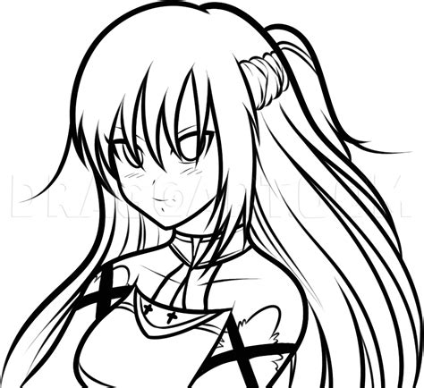 How To Draw Asuna Asuna From Swords Art Online Step By Step Drawing