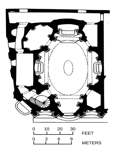 San Carlo Alle Quattro Fontane Ground Plan Borromini Rome San Carlo