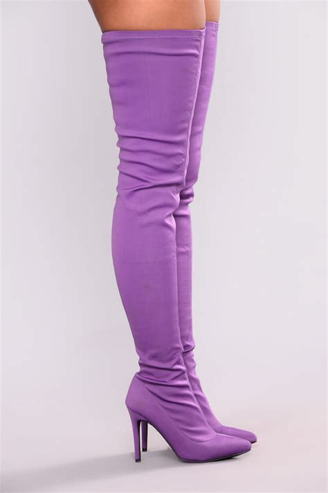 Keyana Thigh High Boot Purple