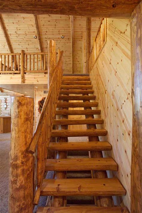 Rustic Wood Stairs And Railings Cedar And Pine Staircases