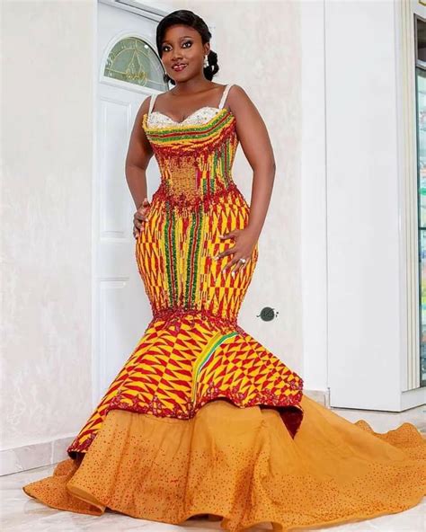 Handwoven Kente Corset Wedding Dress African Wedding Kente Styles African Dress Kente Dress