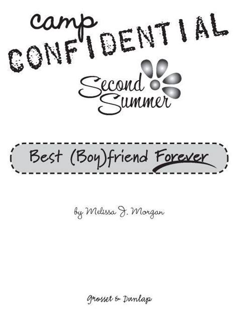 Read Camp Confidential 09 Best Boyfriend Ever By Melissa J Morgan