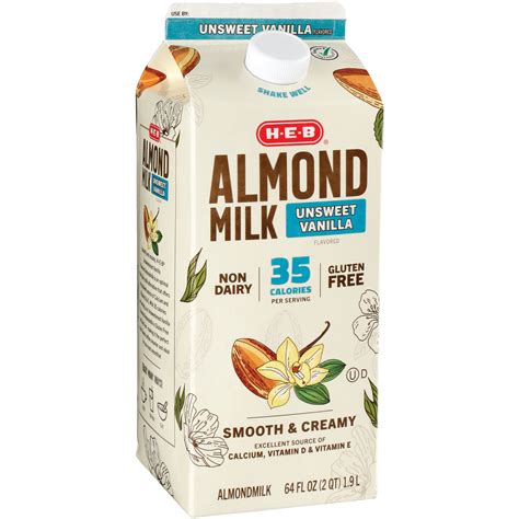 Heb Vanilla Almond Milk Nutrition Facts Besto Blog