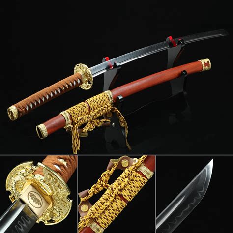 Handmade T10 Carbon Steel Real Hamon Japanese Katana Samurai Swords