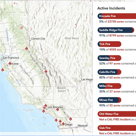 Current Fire Map In California Map Of Rose Bowl