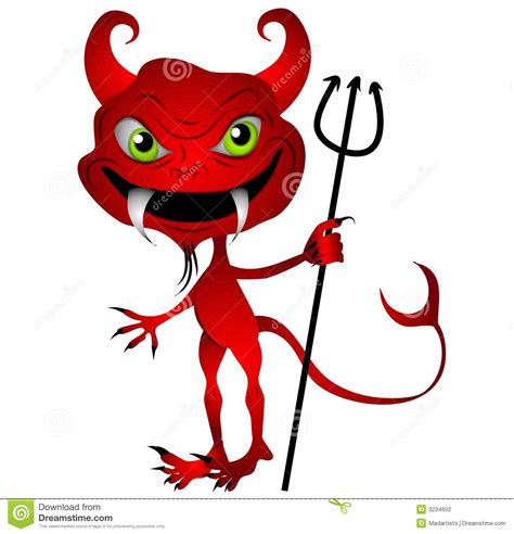 Little Red Cartoon Devil Stock Photography Image 3234602