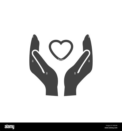 Heart In Hand Icon Stock Vector Image And Art Alamy