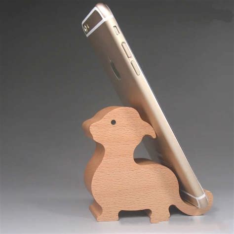 Wooden Animal Cell Phone Holder Stand Cell Phone Holder Wooden