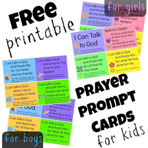 How Can You Teach Children To Pray Printable Prayers Prompts And