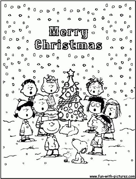 Charlie Brown Snoopy Christmas Coloring Pages Coloring Home