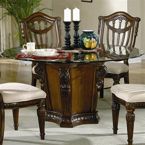 Browse a large selection of kitchen and dining room tables, including wood, metal, plastic and glass dining table ideas in round, oval and rectangular designs. Glass Top Dining Tables With Wood Base - Decor IdeasDecor ...