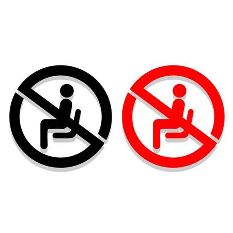 Prohibition Signs Icon Great For Any Use Vector Eps10 — Stock Vector