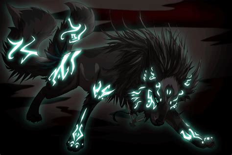 Epic Tribal Glowing Wolf Points Auction By Taraviadopts On Deviantart