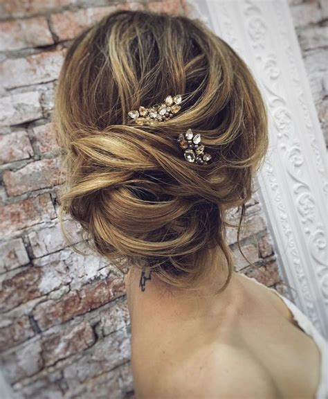 Gorgeous Messy Bridal Hair Updos Messy Updo Wedding Hairstyles