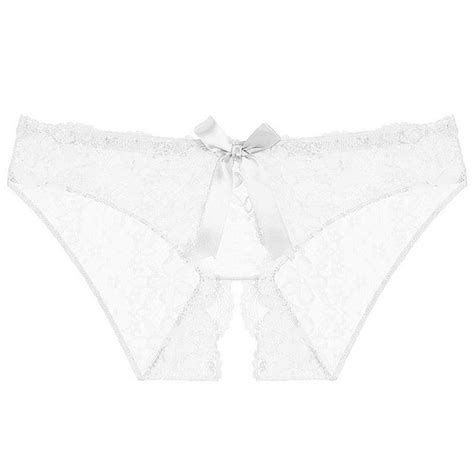 Lolmot Women Soft Sexy Underwearwomen Sexy Floral Lace Panty Underwear Brief Crotchless Thong