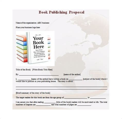 Book Proposal Template 17 Free Sample Example Format Download