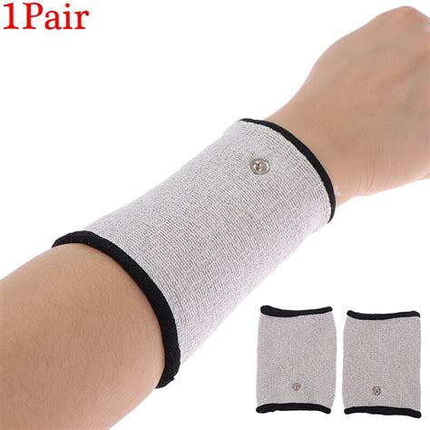 1pair Conductive Silver Fiber Electrode Therapy Wrist Pads