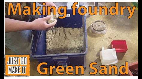 Foundry Green Sand Mixing For Making Casting Molds Youtube