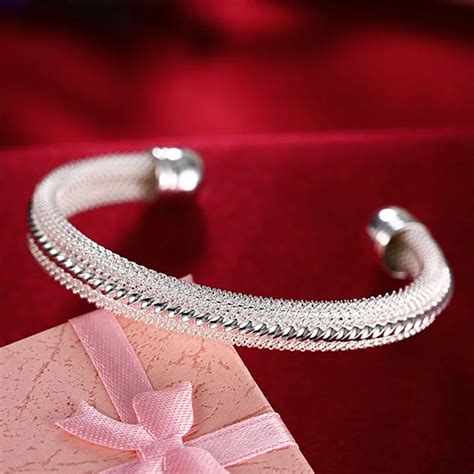 Womens Fashion Bracelet 925 Sterling Silver Adjustable Charm Bracelet