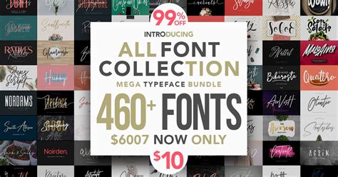 All Fonts Collection Mega Typeface Bundle Bundle · Creative Fabrica