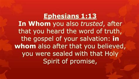 Ephesians 113 In Him You Were Sealed