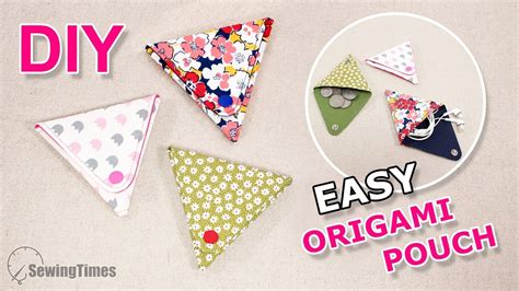 Diy Easy Origami Pouch Triangle Coin Purse 10 Min Sewing Project