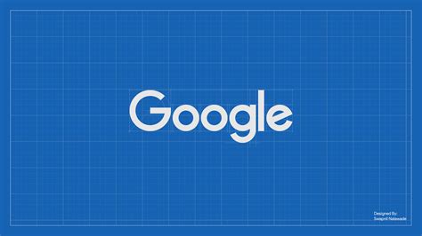 Google Logo Blueprint 4K Wallpaper 16:9