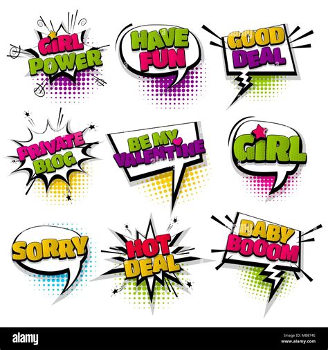 Funny Speech Bubbles Stock Vector Images Alamy
