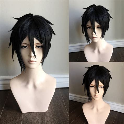 Unstyled Sebastian Cosplay Wig Black Butler Kuroshitsuji Etsy