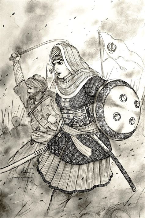 Mai Bhago Ji Of Khalsa 1705 Ad Women War Queens By Gambargin On