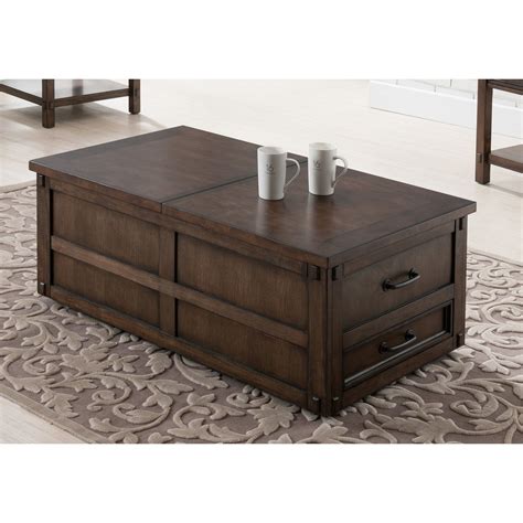 Threshold coffee table *see offer details. Simmons Dark Pecan Cocktail Table in 2020 | Coffee table with storage, Coffee table with drawers ...