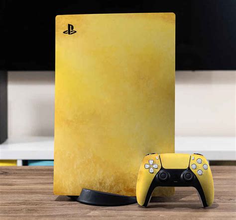 Ps5 Brushed Gold Skin Playstation 5 Stickers Tenstickers