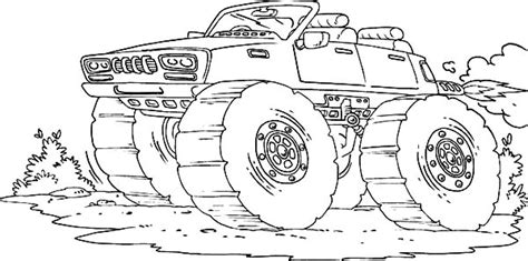 Bigfoot Goes Speeding Monster Jam Coloring Pages Color Luna