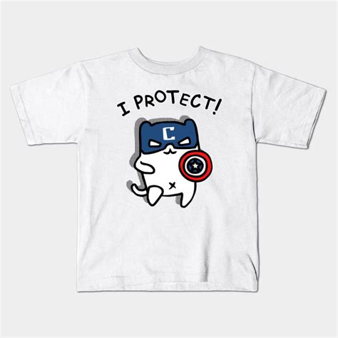 I Protect Captain Cat Cute Cat Kids T Shirt The Hero We All Need