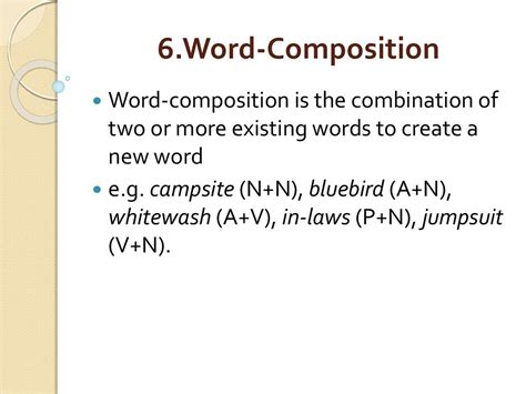 Word Structure And Word Formation Lecture 4 Online Presentation