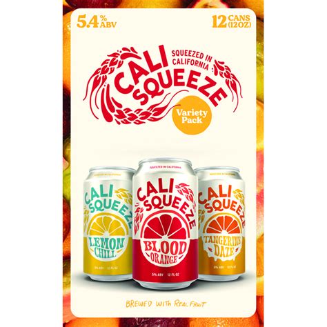 Cali Squeeze Beer Hefeweizen Assorted Variety Pack 12 Fl Oz