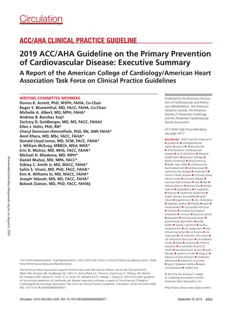 Pdf 2019 Accaha Guideline On The Primary Prevention Of