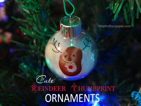 Cute Thumbprint Reindeer Ornament A Fun Way To Make A