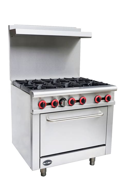 Heavy Duty Commercial 36 6 Burner Gas Range With Bottom Oven