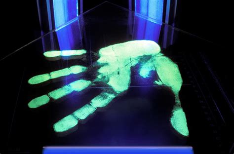 Ultraviolet Light Detection Of Handprint Photograph By Patrick Landmann