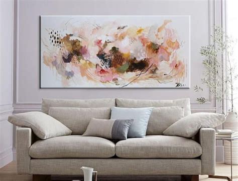 Soft Color Abstract Paintingmodern Abstract Artpinkbrown Painting