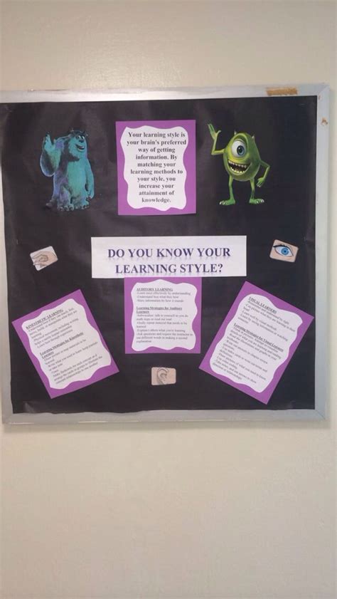Monsters Inc Bulliten Board Do You Know Your Learning Style Ra Ideas
