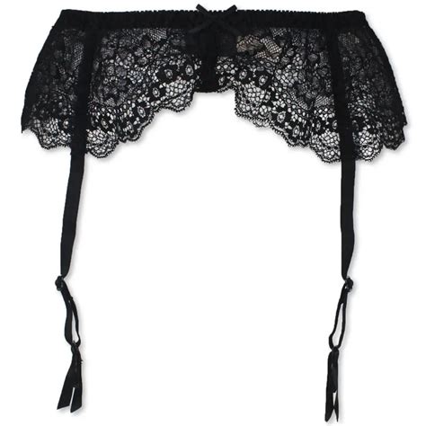 Lace Garter Belt For Women Solid Black White Bridal Embroidery Stocking Suspender Belt Sexy