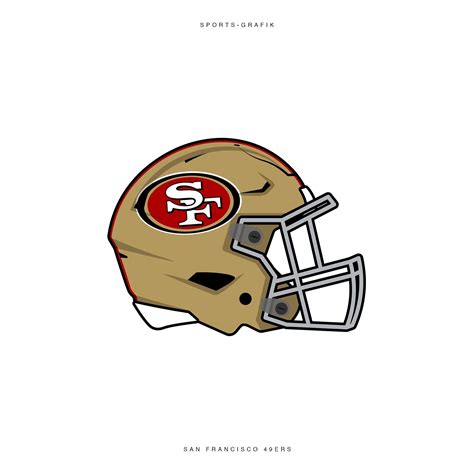 San Francisco 49ers Helmet Fanart Nfl American Football 49ers Helmet