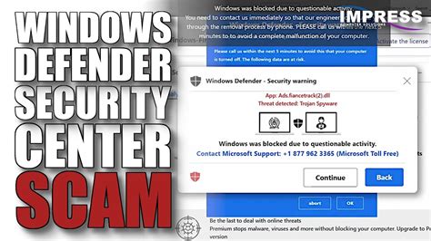 Beware Of The Window Defender Security Center Scam How To Remove Pop