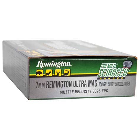 Remington Premier Scirocco Bonded 7mm Remington Ultra Magnum 150gr Ssb