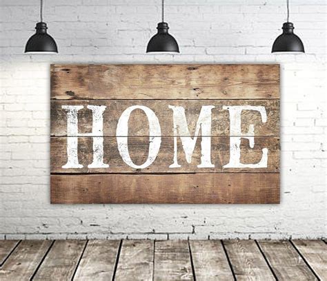 Large Rustic Home Sign Farmhouse Wall Decor